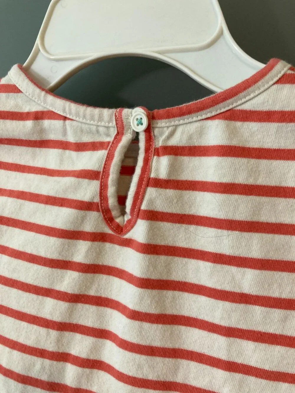 Mini Boden Red Striped Floral hotchpotch Dress 7-8y